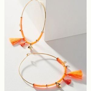 ANTHROPOLOGIE | Halia Tasseled Hoop Earrings
